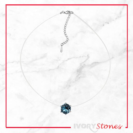 IvoryStone Crystal Aqua Necklace.